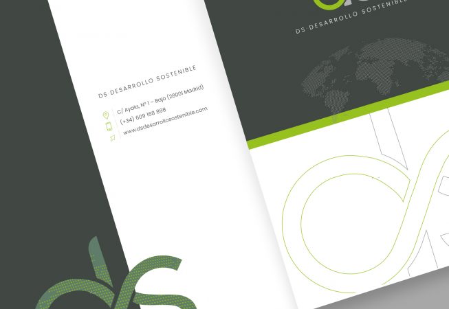 Carpeta Empresa DS Desarrollo Sostenible. Adaptación del logotipo.