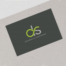 Tarjeta DS Desarrollo Sostenible. Adaptación del logotipo.